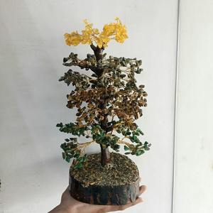 Sculpture d'arbre en pierres précieuses faites à la main, 1000 jetons aimantés pour l'argent, finition au toucher réel, inspiré de la magie des fées, Reiki, Feng Shui, amour, anti-anxiété - Product Image 4