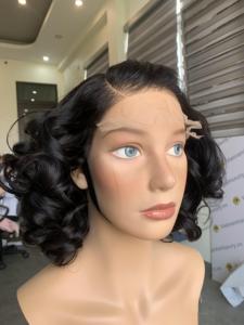 Bouncy Texture Wig Vietnamese HD <b>Lace</b> Front <b>Closure</b> Virgin Cuticle Aligned Remy Hair Single Weft Extensions - Product Image 1
