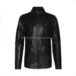 Veste en cuir tendance noire emblématique pour hommes, veste en cuir tendance très vendue, veste en cuir à la mode unique par Moto Collection