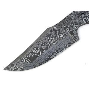 Couteau multifonctionnel JEXMOO en acier Damas fait main, lame vierge, motif Rain Twist, avec coffret cadeau, pour usage extérieur - Product Image 2