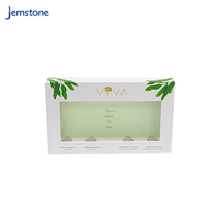 Logo personnalisé imprimé Luxuny matériaux écologiques cadeau magnétique boîte cadeau cosmétique rigide en papier avec fenêtre transparente