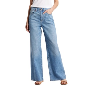 Cómodas mujeres Casual Denim Jeans Regular Fit High Street Style Hole bordado cinturón decoraciones - Product Image 1