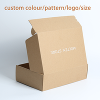 Scatola Riciclabile in Cartone Grigio-Marrone 5x5 cm, Confezione in Carta Kraft per Spedizione Tappetini Mouse