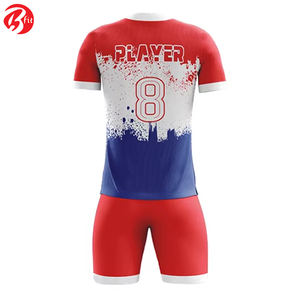 Manches courtes nouveau 100% Polyester France maillots de Football entraînement par équipe transfert de chaleur maillot de football ensembles d'uniformes de Football - Product Image 2