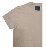 T-shirt col rond 100 % coton pour homme, coupe classique, motif uni, broderie au dos, logo personnalisé, taille standard, haute qualité