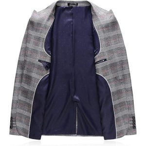 Traje de Negocios a Rayas de Calidad, Blazer Estampado para Hombre, Blazer Cruzado para Padrinos de Boda, Trajes de Hombre de Talla Grande - Product Image 6