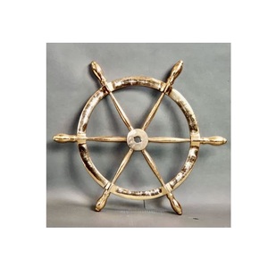 Rustic wooden lighthouse and <b>sailboat</b> nautical wall hanging decor for ocean themed home and coastal room style - Product Image 1