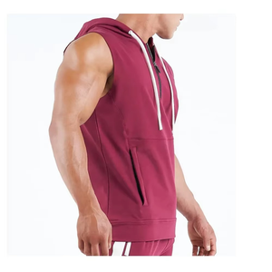 Chaleco sin Mangas para Hombre, Ropa Deportiva de Alta Calidad, Camiseta sin Mangas para Entrenamiento, Material Ligero y Grueso de Algodón - Product Image 3
