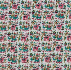 ผ้าห่ม Kantha สำหรับเด็กทารกผ้าคอตตอน100% ทอมือแบบคลาสสิกพิมพ์ลายดอกไม้สัตว์ขนสัตว์ผ้าห่มขนสัตว์สำหรับฤดูหนาว