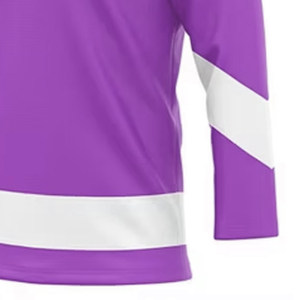 Camisetas de equipo de Jersey de hockey sobre hielo de sarga de aparejos de sublimación y bordado personalizadas de poliéster profesional OEM - Product Image 4