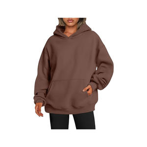 Vêtements de fitness pour femmes Pull de gymnastique en polaire à col ras du cou Pull en coton Sweatshirts oversize - Product Image 3