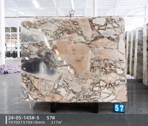 Marbre blanc populaire en forme de dalle d'éléphant, <span class=keywords><strong>pierre</strong></span> de mobilier, marbre Calacatta Viola rose pour le contour du foyer et la table basse - Product Image 5