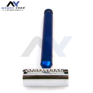 Maquinilla de Afeitar de Doble Filo DE, Cromada, Acabado Pulido, Maquinilla de Afeitar Clásica para Afeitado en Húmedo, Uso en Barbería - Product Image 4