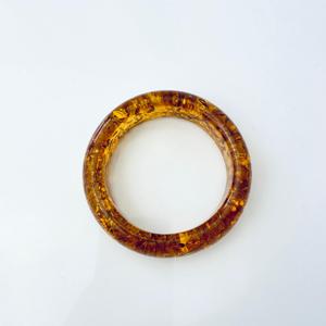 Bracelet rigide en ambre naturel cognac, bracelet en ambre doré, bracelet en ambre cognac, bracelet rigide - Product Image 4