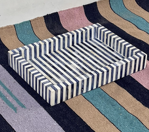 Incrustation d'os indien authentique fait à la main plateau sophistiqué en résine plateau de service décoratif pour cuisine maison taille personnalisée idée cadeau - Product Image 3