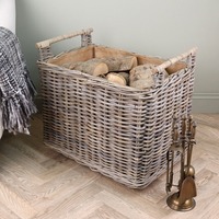Panier en rotin naturel Artex Green Earth Grey Buff avec roulettes, fait main, écologique, paniers de rangement géométriques modernes