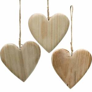 Wholesale Custom Wood Hanging Rustic Heart Shape Wooden Plain Mini Wooden Heart for Home Christmas and Other Festive - Product Image 5