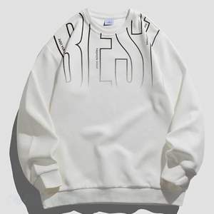 เสื้อสเวตเตอร์คอกลมแขนยาวทรงหลวมใส่สบายสำหรับผู้ชายเสื้อสวมหัวพิมพ์ลายผ้าแบบกำหนดเองสำหรับการค้าต่างประเทศ - Product Image 5