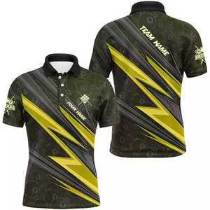 Polos deportivos impresos por sublimación de diseño personalizado para hombre, polos impresos en 3D de alta calidad para hombre - Product Image 1