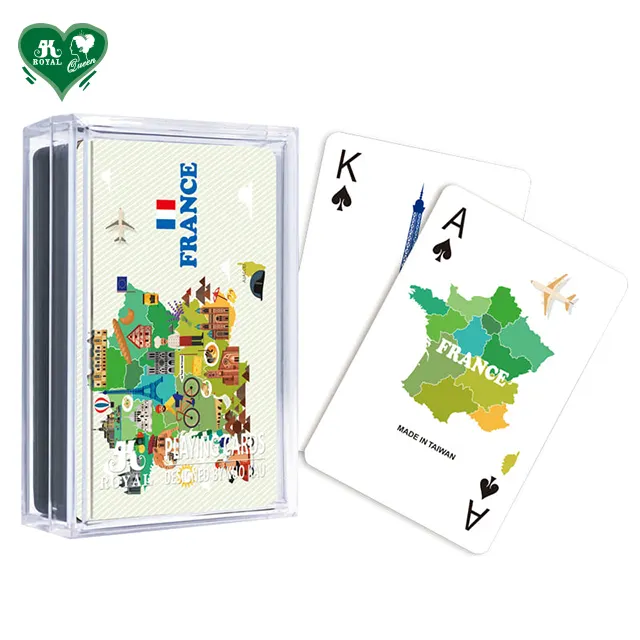 Map France Landmark Plastic Playing Cards Poker Card