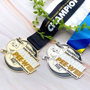 Diversión personalizada de metal de forma redonda esmalte de oro plata Latón chapado carrera correr medallas - Product Image 1