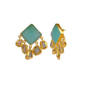 Premium <b>Gold</b> Plated <b>Dangle</b> <b>Earrings</b> Elegant Party and Wedding Jewelry Fashion <b>Gold</b> Plated Drop <b>Dangle</b> <b>Earrings</b> Lightweight - Product Image 2