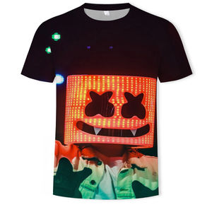 T-shirt à manches courtes et col rond pour hommes, imprimé par sublimation, coupe surdimensionnée, bouffée, prix bon marché, 100% polyester, vente en gros - Product Image 4