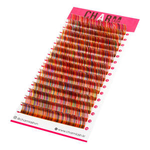 Pestañas de Colores Vibrantes para Extensiones de Pestañas Hechas a Mano, Pestañas Individuales Personalizables BC, Longitud de 25 mm, Venta al por Mayor - Product Image 4
