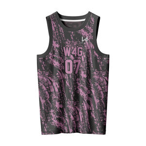 Ensemble de maillot de basket-ball réversible personnalisé pour hommes adultes, imprimé, sans manches, respirant, séchage rapide, évacuation de l'humidité, nouveaux designs personnalisés - Product Image 2