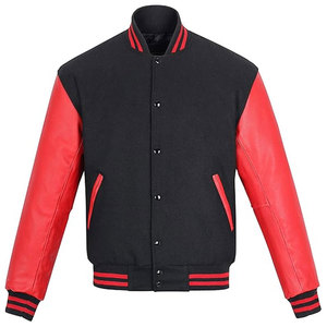 Veste bomber en laine pour homme en gros OEM, col montant, logo personnalisable sur le devant, séchage rapide, respirante, hiver - Product Image 1