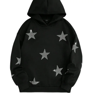 Hombres personalizado diamantes de imitación Sudadera con capucha Streetwear bajo MOQ mejor calidad ropa de moda precio barato Unisex Hip Hop sudaderas con capucha hechas en Pakistán - Product Image 1