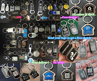 Porte-clés de voiture avec logo gravé en métal en alliage de zinc HD