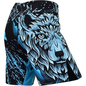 High Quality Customized MMA Thigh Shorts for Men Sportswear Made of Spandex OEM Service Available Wholesale MMA Shorts - Product Image 5