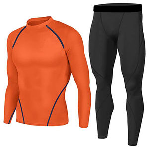 Conjunto Deportivo de Compresión para Hombre de 2 Piezas, Talla Grande, Transpirable, Lavado, de Secado Rápido y Elástico - Product Image 1