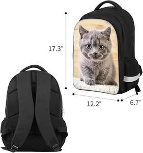 Mochila escolar y de viaje de negocios impermeable de moda personalizada con impresión de logotipo OEM para portátiles - Product Image 4