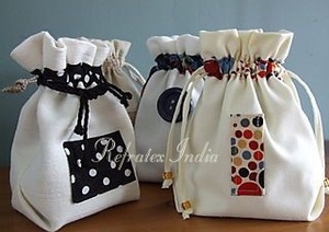 ถุงหูรูดผ้าไหมและผ้าฝ้ายคุณภาพดีที่สุดและสีอื่นๆทำจาก reratex India Private Limited ในอินเดีย - Product Image 5