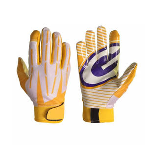 Adjustable Closure <b>Football</b> Gloves with Protective Padded Support for Fingers and Palm Area Secure Fit Gloves - Product Image 6