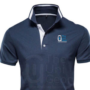 Nouveauté pour hommes, motif uni pour chemise, conception de logo personnalisé, tricot en polyester/coton, séchage rapide, vêtements de golf décontractés, différents - Product Image 2