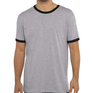 เสื้อยืดคอกลมแขนสั้นผ้าโพลี-ผ้าฝ้ายสำหรับผู้ชายเครื่องแต่งกายตามสั่ง - Product Image 4