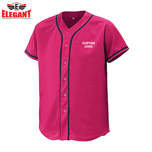 Maillot de baseball 100% polyester imprimé de logo personnalisé, dernier style meilleure qualité dans différentes chemises de baseball - Product Image 5