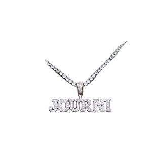 Colgante de Hip Hop de Plata de Ley 925, elegante Juego de puntas con letra brillante helada, chapado en oro, precio personalizado - Product Image 1