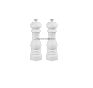 Juego de molinillo de sal y pimienta de metal Premium duradero con mecanismo de molienda suave con acabado brillante multicolor para condimentar sin esfuerzo - Product Image 2