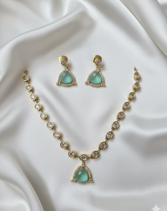 Exquisitos Conjuntos de Joyería de Piedra AD, Gargantilla Nupcial de Oro Antiguo de Diseño de Alta Gama y Accesorios, Colecciones de Joyería de Boda Premium - Product Image 6