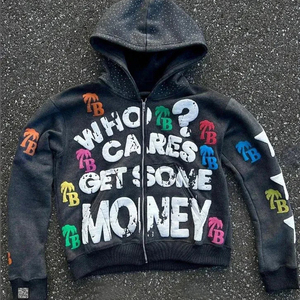 Sweat à capuche à impression bouffante personnalisé Sweat à capuche pour hommes Impression colorée Emballage d'exportation Patches Outwear Sweats à capuche en relief 3D - Product Image 6