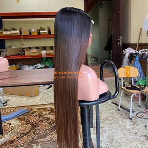 Vente en gros Perruques cheveux humains vietnamiens lisse cheveux bruts sans colle HD Lace Front pour os perruque droite personnalisable vague Pixie - Product Image 2