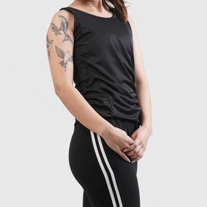 Camiseta sin Mangas de Verano para Mujer, Estilo Casual, Cuello Redondo, con Costuras en Contraste, Transpirable, de Jersey, al por Mayor, OEM - Product Image 4