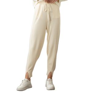 Pantalones de chándal de invierno para mujer OEM ODM gran oferta último modelo liso teñido ligero Jogger gimnasio desgaste cintura elástica estilo frontal plano - Product Image 1