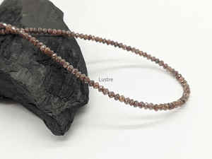 Hebras de cuentas de Rondelle facetadas de diamante rojo para hacer joyas Collar de cuentas de piedra y suministros de pulsera Diamante de calidad premium - Product Image 2