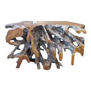 TABLE CONSOLE RACINE DE TECK POUR SALON-DÉCORATION MEUBLES EN BOIS-FABRICANT DE MEUBLES JEPARA INDONÉSIE 25 - Product Image 1