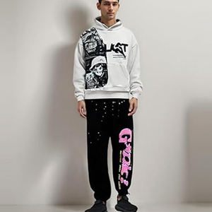 Sudadera con capucha lavada con ácido retro para marcas, lavada con ácido de peso pesado Sudadera con capucha, sudadera con corte cuadrado 500GSM con bolsillo de canguro - Product Image 3